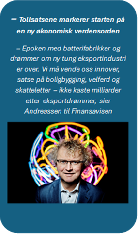Bilde av tekst og Sjeføkonom Jan Ludvig Andreassen, Eika 