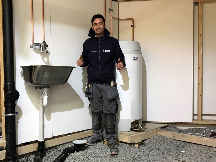 Samir Kazemi i Nilsson Bodø etter avlagt svenneprøve.