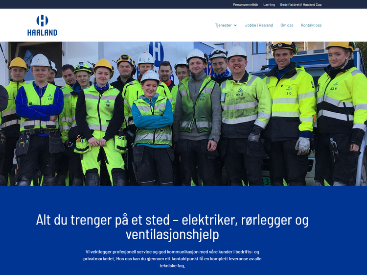 Haaland VVS i Bodø er et av de nye medlemmene i Rørentreprenørene Norge denne våren. Her fra nettsiden deres.