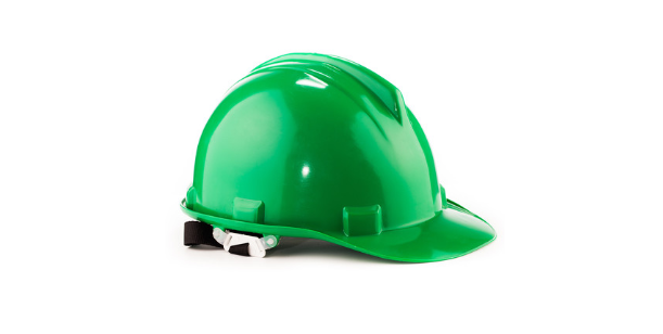 Bilde av en grønn hjelm